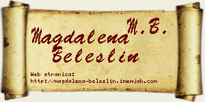 Magdalena Beleslin vizit kartica
